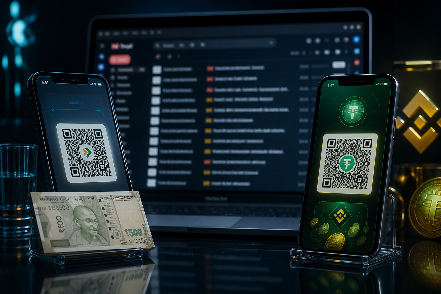 UPI and USDT checkout with IMAP verification